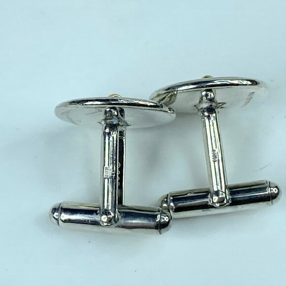 Vintage Tiffany & Co. Cufflinks Gold K18YG x Sterling Silver Button motif SS119 - Picture 6 of 7